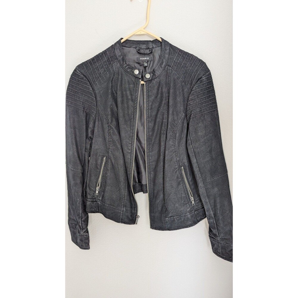 Torrid Faux Leather Moto Jacket Size 0